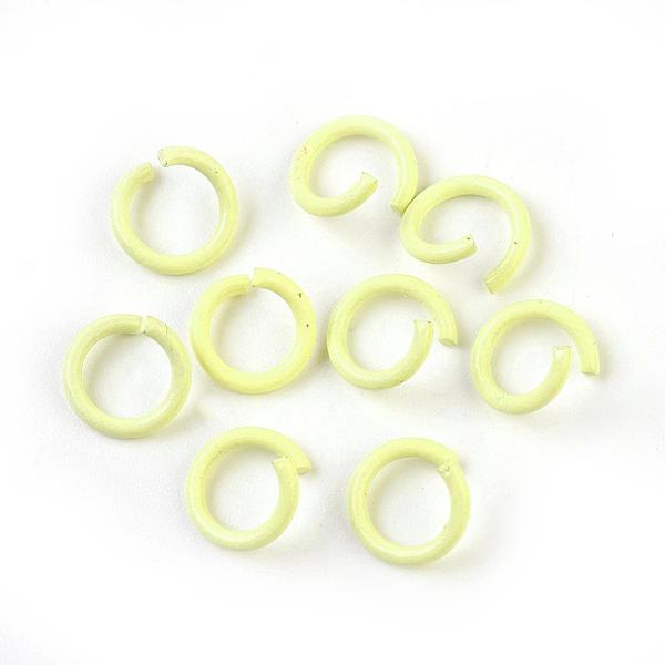 

PandaHall Iron Jump Rings, Open Jump Rings, Champagne Yellow, 17 Gauge, 8~8.5x1.2mm, Inner Diameter: 5~6mm Iron Yellow