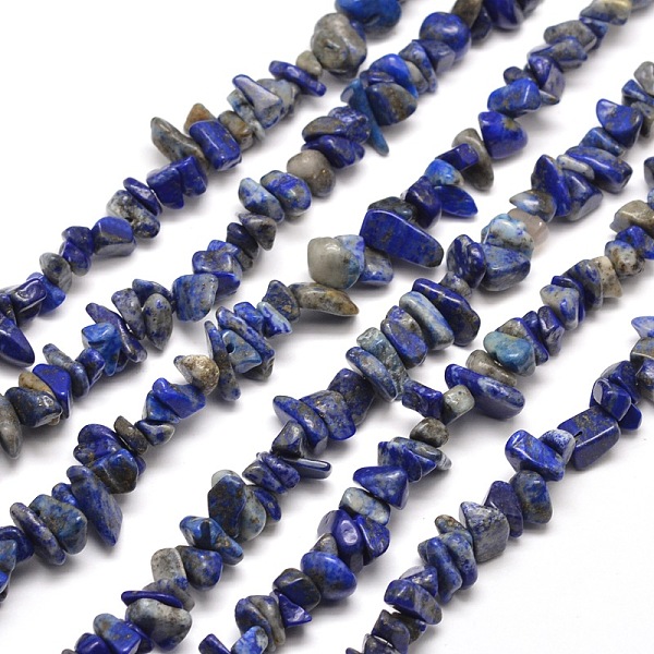 

PandaHall Natural Lapis Lazuli Chip Bead Strands, 5~8x5~8mm, Hole: 1mm, about 31.5 inch Lapis Lazuli Chip