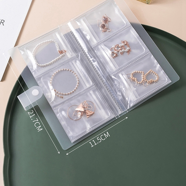 

PandaHall 84 Pockets Transparent Jewelry Storage Book, with Zip Lock Bags, Jewelry Storage Organizer for Rings Necklaces Bracelets Earrings..., Clear