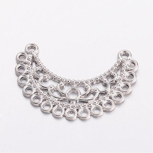 

PandaHall Chandelier Component, Alloy Links, Cadmium Free & Lead Free, Moon, Platinum Color, about 23.5mm long, 35mm wide, 1.5mm thick, hole...