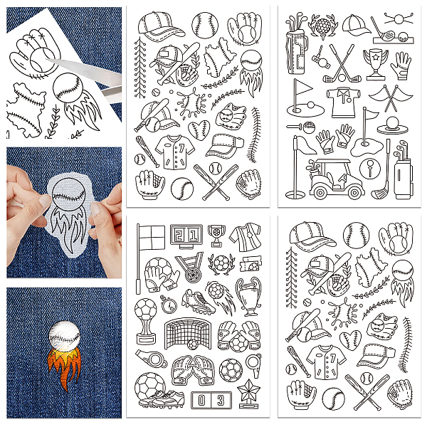 

PandaHall 4 Sheets 11.6x8.2 Inch Stick and Stitch Embroidery Patterns, Non-woven Fabrics Water Soluble Embroidery Stabilizers, Mixed Shapes...