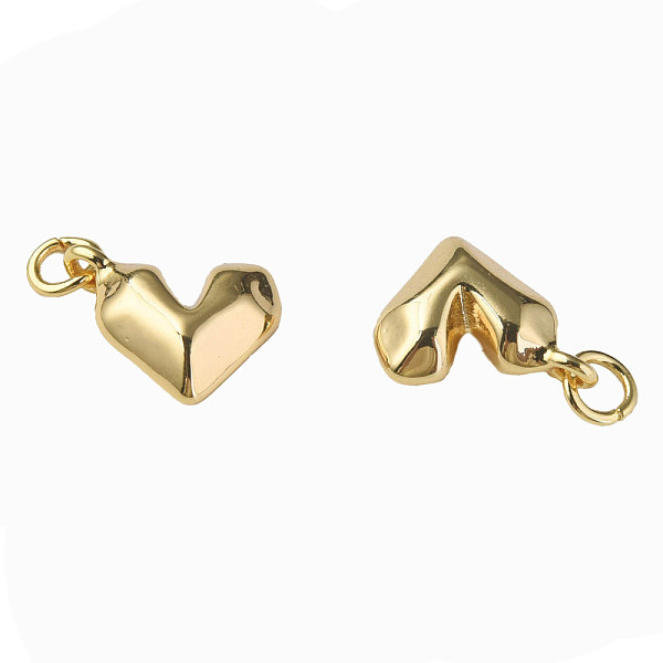 

PandaHall Brass Charms, with Jump Rings, Nickel Free, Heart, Real 18K Gold Plated, 10.5x14x5mm, Jump Ring: 5x1mm, 3mm inner diameter Brass...