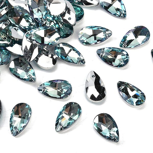 Faceted Teardrop Glass Pendants