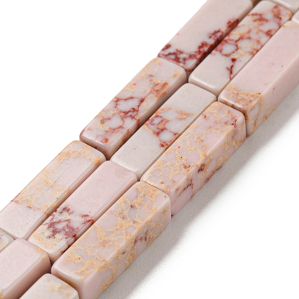 

PandaHall Synthetic Imperial Jasper Dyed Beads Strands, Rectangle, PeachPuff, 13~13.5x4~4.5x4~4.5mm, Hole: 1.4mm, about 28~29pcs/strand..., Brown