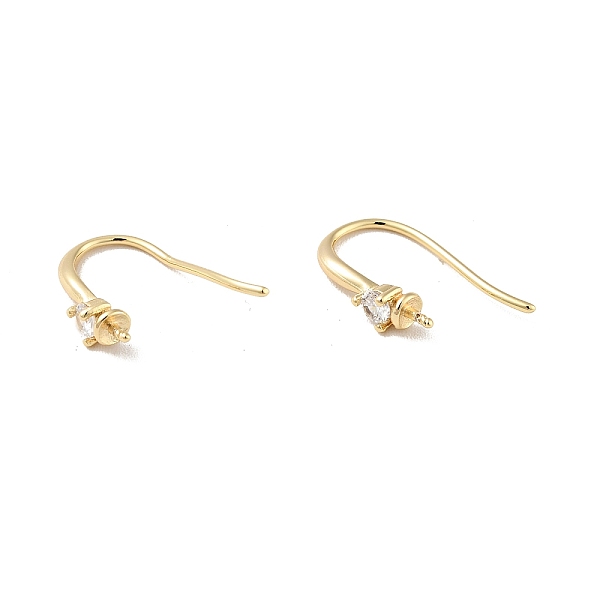 

PandaHall Rack Plating Brass Micro Pave Cubic Zirconia Earring Hooks, for Half Drilled Beads, Long-Lasting Plated, Cadmium Free & Lead Free..., Clear