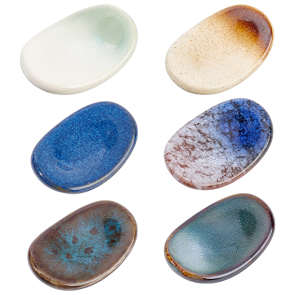 PandaHall OLYCRAFT 6 Styles Ceramic Spoon Rest Ceramic Stable Small Spoon Rest Coffee Spoon Rest Porcelain Spoon Holder Chopsticks Stands...