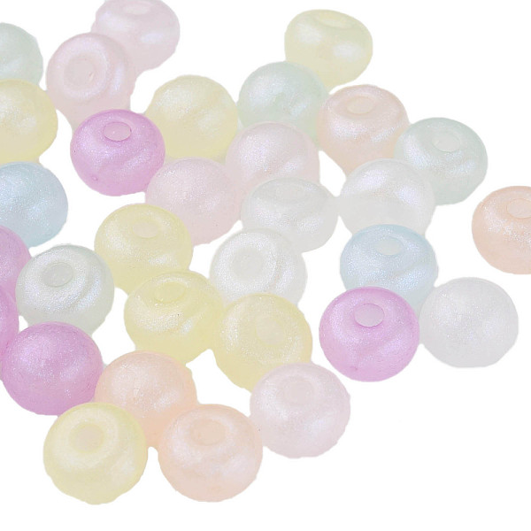

PandaHall Acrylic Beads, Glitter Beads, Half Drilled, Half Round, Mixed Color, 10x7mm, Hole: 2.5mm, about 1130pcs/500g Acrylic Half Round..., Multicolor