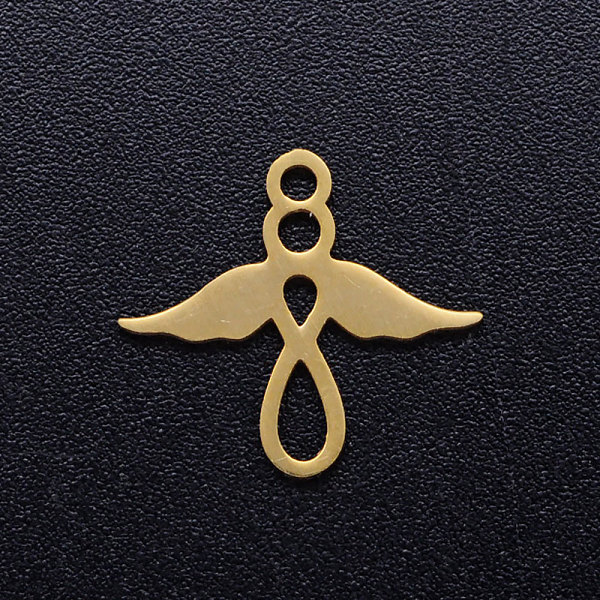 

PandaHall 201 Stainless Steel Pendants, Angel, Golden, 14x15x1mm, Hole: 1.5mm 201 Stainless Steel Angel & Fairy