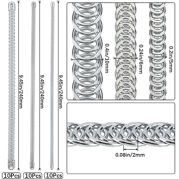 Gorgecraft 30 Stück 3 Stile Spiralkorsett Aus Karbonstahl Mit Stäbchen