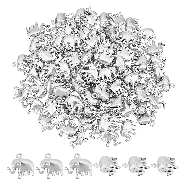 

PandaHall Unicraftale 100Pcs 304 Stainless Steel Charms, Hollow Elephant, Stainless Steel Color, 14x15x5mm, Hole: 1.2mm 304 Stainless Steel...
