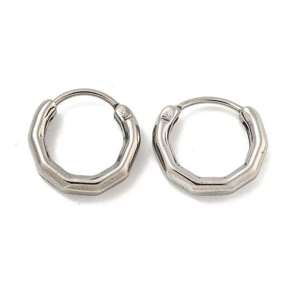

PandaHall 316 Surgical Stainless Steel Hoop Earrings, Ring, Antique Silver, 14.5x14.5mm 316 Surgical Stainless Steel Ring