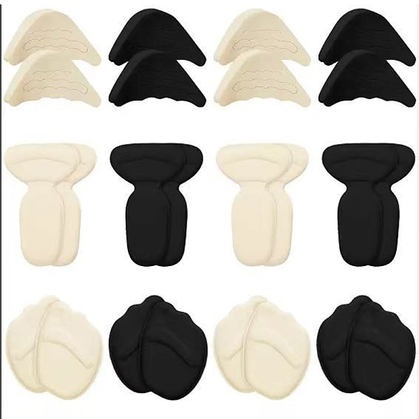 PandaHall Foams Shoe Fillers, High Heel Cushion Pads, Front Insoles Heel Grips, Mix Shapes, Mixed Color, 69~143x31~87x5~15mm, 12 pairs/set...