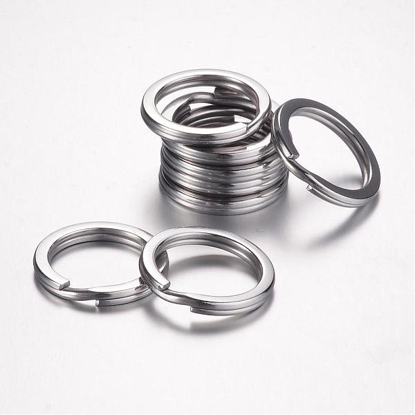 

PandaHall 304 Stainless Steel Keychain Clasps, Split Key Rings, Stainless Steel Color, 20x2.5mm 304 Stainless Steel Ring