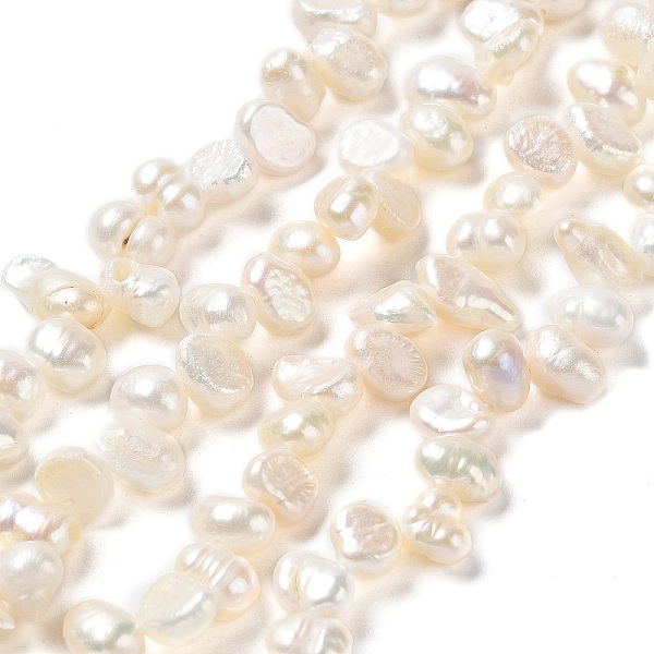 

PandaHall Natural Keshi Pearl Beads Strands, Cultured Freshwater Pearl, Grade 3A, Two Sides Polished, Baroque Pearls, PeachPuff..., Brown