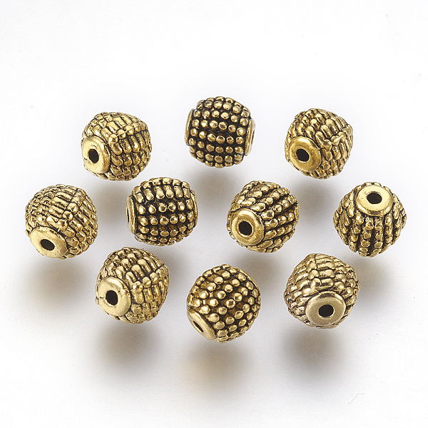 

PandaHall Tibetan Style Alloy Beads, Lead Free & Cadmium Free & Nickel Free, Round, Antique Golden, Size: about 9mm in diameter, hole: 2mm...