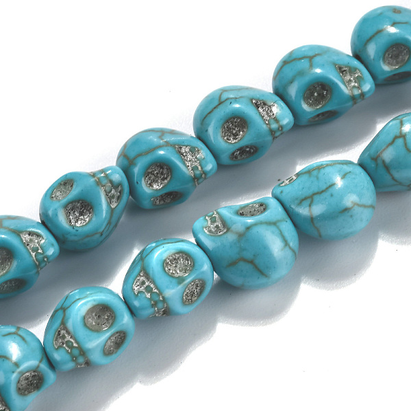 Dyed Synthetic Turquoise Bead Strands