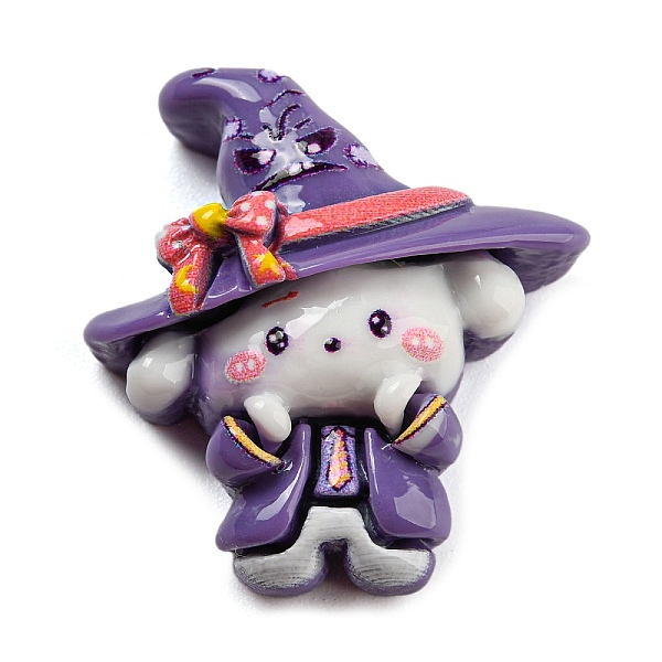 

PandaHall Opaque Resin Cute Puppy Cabochons, Cartoon Magic Dog with Hat, White, 25x26x10.5mm Resin Dog White