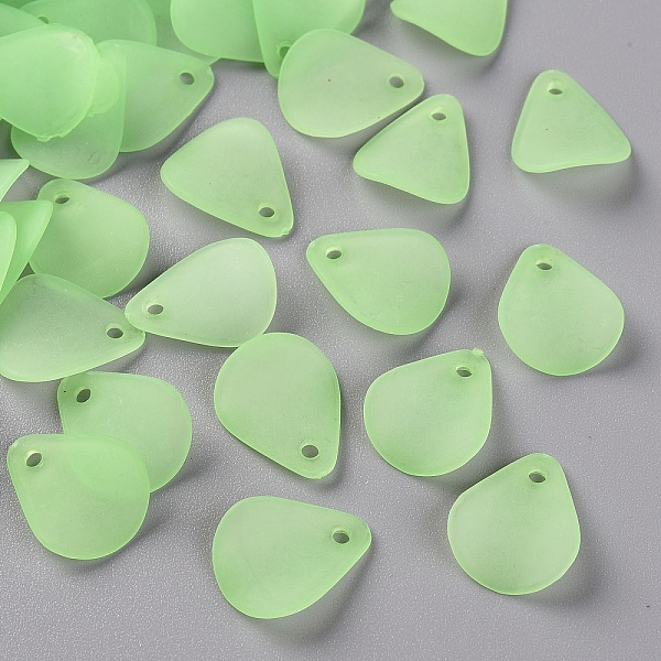 

PandaHall Transparent Frosted Acrylic Pendants, Petaline, Light Green, 17x14x2.5mm, Hole: 1.8mm, about 2330pcs/500g Acrylic Petaline