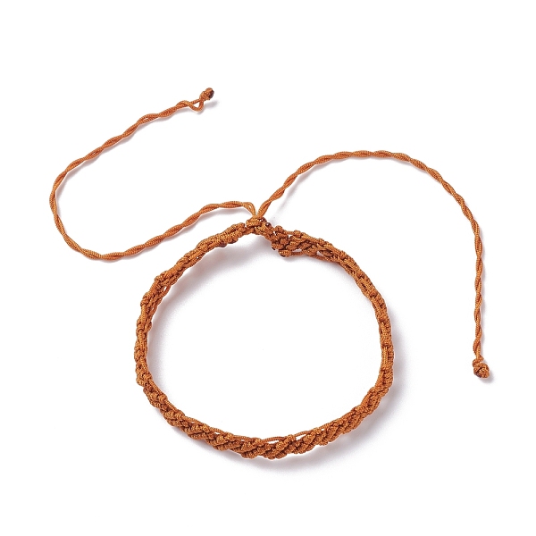 PandaHall Nylon Thread Braided Cord Bracelet, Lucky Adjustable Bracelet for Women, Chocolate, Inner Diameter: 2~4-3/4 inch(5.1~12.1cm) Nylon...