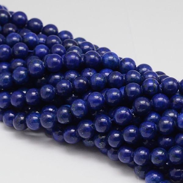 

PandaHall Dyed Round Natural Lapis Lazuli Beads Strands, 8mm, Hole: 1mm, about 48pcs/strand, 15.5 inch Lapis Lazuli Round