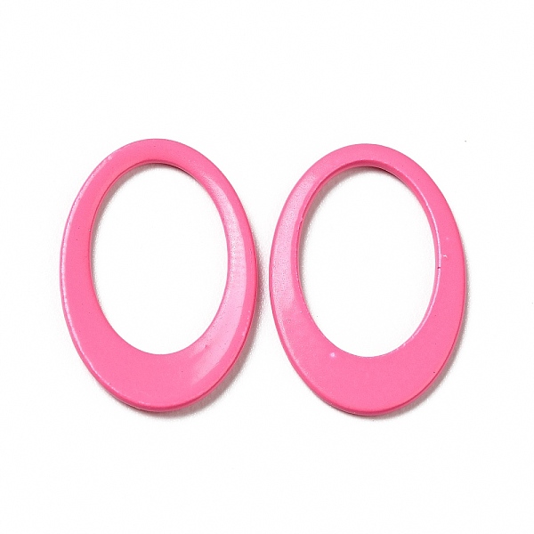 

PandaHall Spray Painted 201 Stainless Steel Linking Rings, Oval, Hot Pink, 18x12x1mm, Inner Diameter: 8.5x13mm 201 Stainless Steel Oval