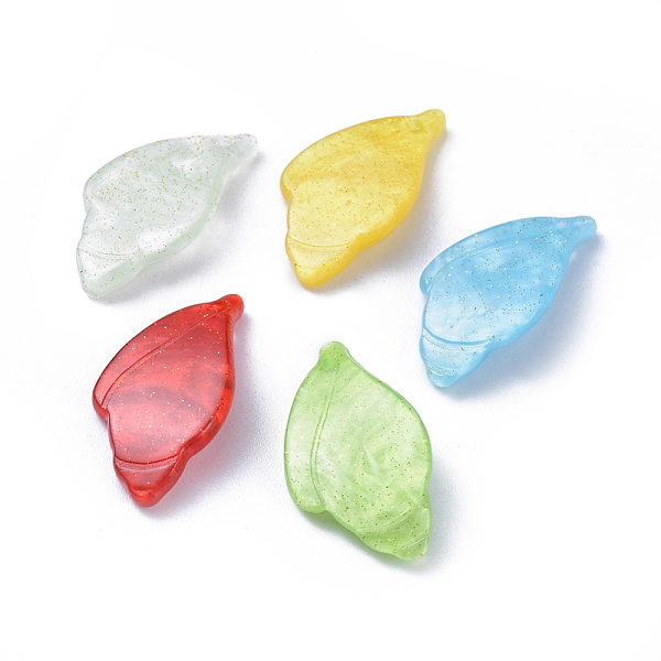 

PandaHall Cellulose Acetate(Resin) Pendants, Leaf, Mixed Color, 23~24x13x4~4.5mm, Hole: 1.2mm Cellulose Acetate Leaf Multicolor