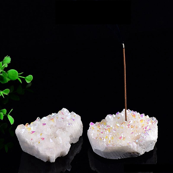 

PandaHall Natural Quartz Crystal Incense Burners, Nuggets Incense Holders, Home Office Teahouse Zen Buddhist Supplies, 30~50mm Quartz...