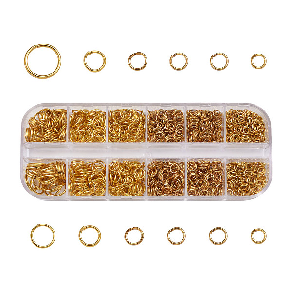 

PandaHall Iron Open Jump Rings, Nickel Free, Golden, 1105pcs/box Iron Ring