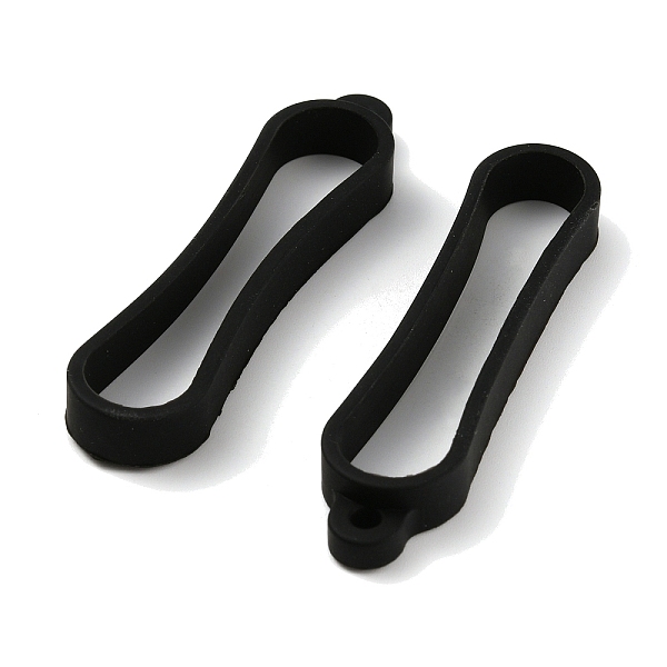

PandaHall Anti-Lost Silicone Pendant, for Electronic Stylus & Lighter Making, Black, 65x15.5x7mm, Hole: 4mm, Inner Diameter: 55mm Silicone...