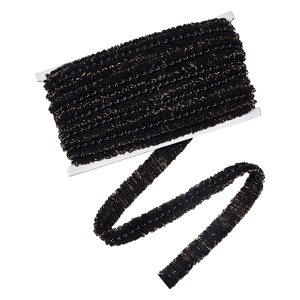 

PandaHall 7.66 Yards Black Lace Pearl Braided Ribbon 0.8inch Width Lace Trim Ribbon Black Braided Beaded Pearls Metallic Trimming Lace...