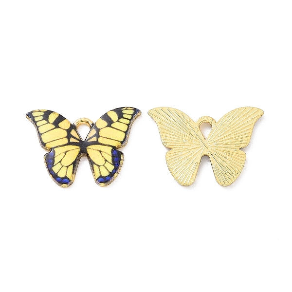 

PandaHall Alloy Enamel Pendants, Light Gold, Cadmium Free & Nickel Free & Lead Free, Butterfly Charm, Yellow, 15x21.5x1.5mm, Hole: 2x3mm...