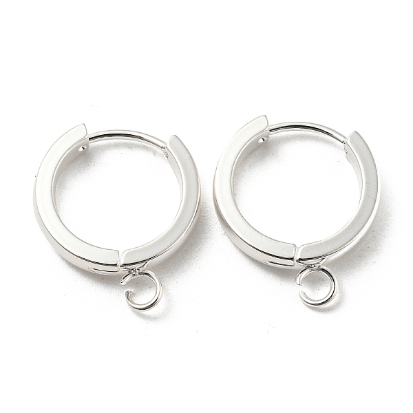 

PandaHall 201 Stainless Steel Huggie Hoop Earrings Findings, with Vertical Loop, with 316 Surgical Stainless Steel Earring Pins, Ring...
