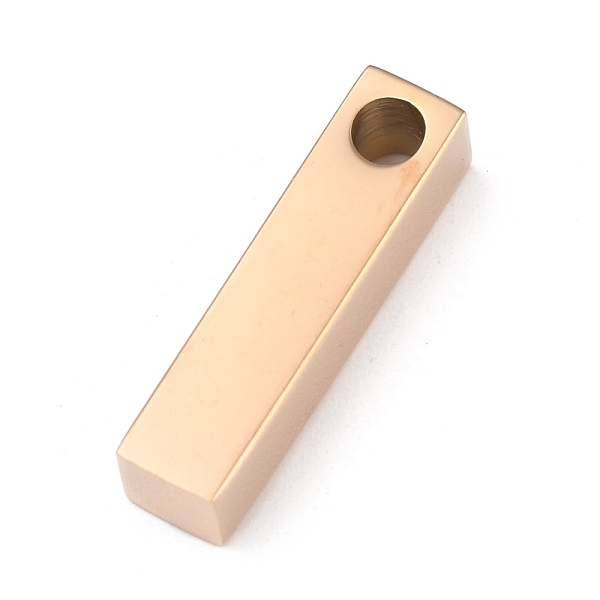 

PandaHall Ion Plating(IP) 304 Stainless Steel Pendants, Rectangle/Bar, Rose Gold, 20x5x5mm, Hole: 3mm 304 Stainless Steel Rectangle