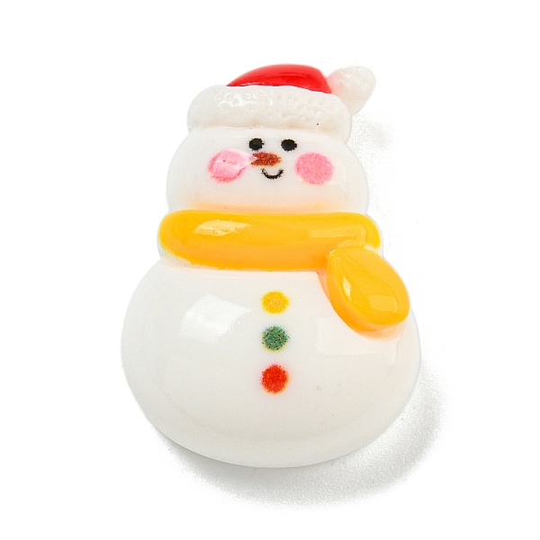 

PandaHall Christmas Opaque Resin Decoden Cabochons, Snowman, 26.5x28.5x9.5mm Resin Snowman White