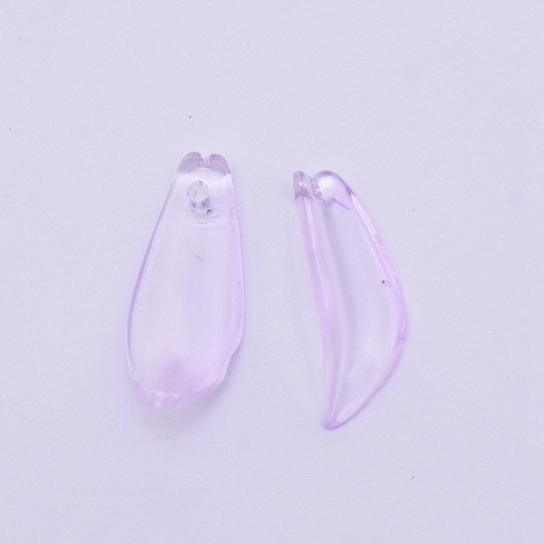 

PandaHall Handmade Lampwork Pendants, Chrysanthemum Petaline, Lavender, 20~22x8.5~9x5mm, Hole: 0.8~1mm Lampwork Petaline Purple