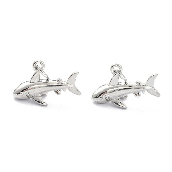 

PandaHall Brass Pendants, with Jump Ring, Long-Lasting Plated, Shark Shape, Real Platinum Plated, 13x20x5.5mm, Jump Ring: 5x1mm, 3.5mm Inner...