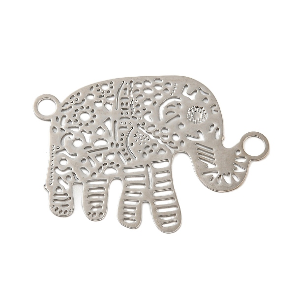 

PandaHall Rack Plating Brass Filigree Connector Charms, Long-Lasting Plated, Elephant Etched Metal Embellishments, Platinum, 20x28x0.3mm...