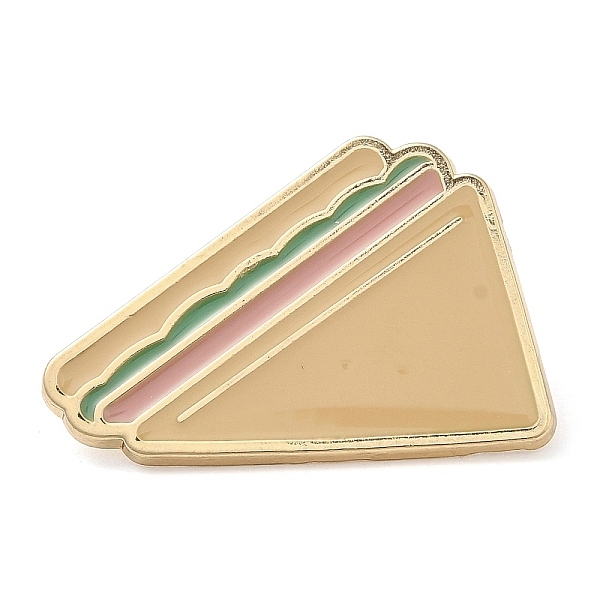 

PandaHall Food Enamel Pins, Light Gold Alloy Brooch, Sandwich, Food, 21.5x28x1.5mm Alloy+Enamel Food