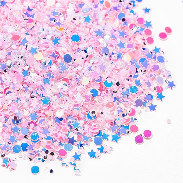 

PandaHall Shining Nail Art Glitter, Manicure Sequins, DIY Sparkly Paillette Tips Nail, Mixed Shape, Pink, 1~2.5x1~2.5x0.2mm Plastic Mixed...