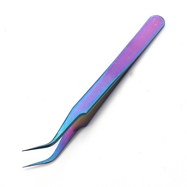 

PandaHall Stainless Steel Beading Tweezers, Colorful, 12.1x0.95cm Stainless Steel