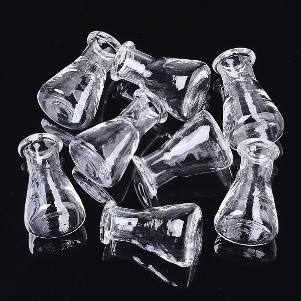 

PandaHall Semi-manual One Hole Blown Glass Globe Cover, for DIY Glass Vial Pendants Charms, Vase, Clear, 22.5~26x15.5mm, Hole: 6mm, Bottle...