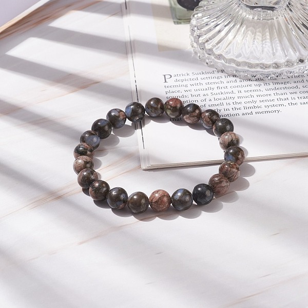 

PandaHall Natural Glaucophane Round Beaded Stretch Bracelet, Gemstone Jewelry for Women, Inner Diameter: 2 inch(5.2cm), Beads: 8.5mm...
