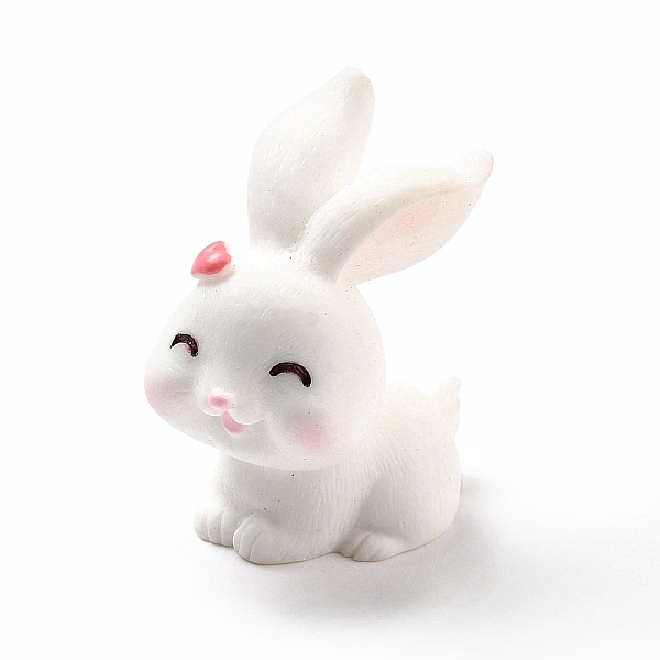 

PandaHall Opaque Resin Cabochons, Rabbit, White, 33x19x29mm Resin Rabbit White
