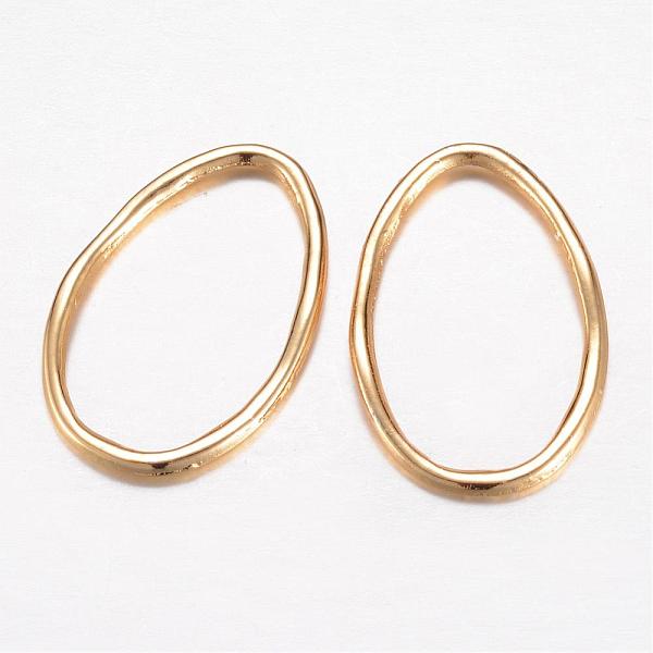 

PandaHall Vacuum Plating Brass Linking Rings, Cadmium Free & Nickel Free & Lead Free, teardrop, Golden, 33.5x22.5x2mm, Inner Diameter...