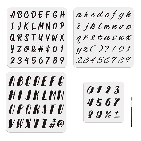 

PandaHall MAYJOYDIY US 1 Set PET Hollow Out Drawing Painting Stencils, for DIY Scrapbook, Photo Album, Letter A~Z & Number 0~9, with 1Pc Art...