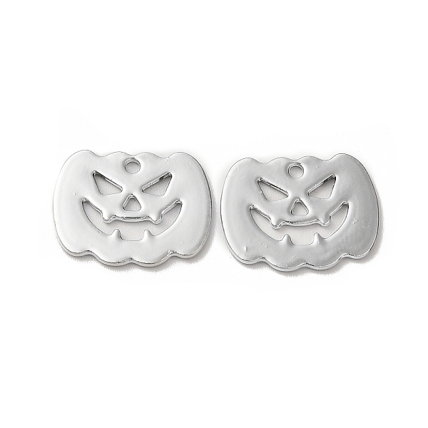 

PandaHall Halloween Alloy Pendants, Cadmium Free & Nickel Free & Lead Free, Pumpkin, Platinum, 14x18x1mm, Hole: 1.4mm Alloy Pumpkin