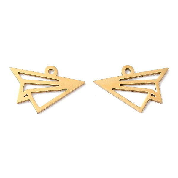 

PandaHall 201 Stainless Steel Pendants, Paper Plane Charm, Golden, 12.5x19x1mm, Hole: 1.2mm 201 Stainless Steel Others
