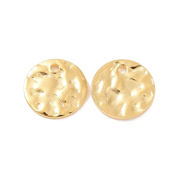 

PandaHall Ion Plating(IP) 304 Stainless Steel Charms, Textured, Flat Round Charms, Golden, 10x1mm, Hole: 1.2mm 304 Stainless Steel Flat...