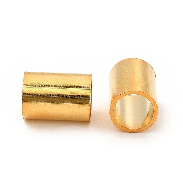 

PandaHall 304 Stainless Steel Beads, Large Hole Beads, Column, Real 24K Gold Plated, 8.5x6mm, Hole: 5mm 304 Stainless Steel Column
