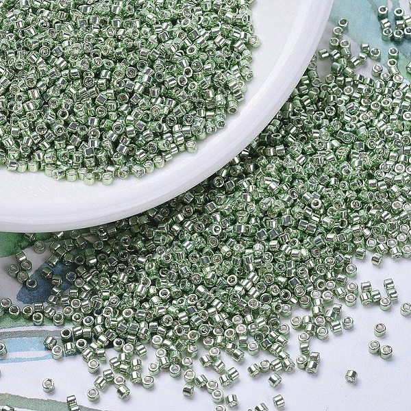 

PandaHall MIYUKI Delica Beads, Cylinder, Japanese Seed Beads, 11/0, (DB0413) Galvanized Moss Green, 1.3x1.6mm, Hole: 0.8mm, about...